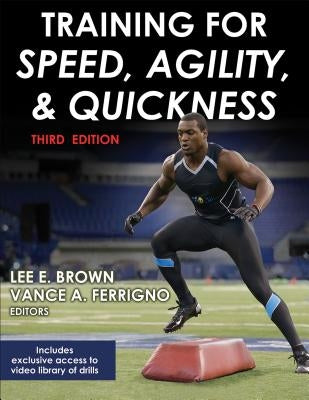 Paperback book titled "Training for Speed, Agility, and Quickness" by Human Kinetics Publishers, featuring colorful cover design.