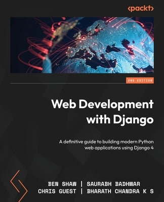 Paperback book titled "Web Development with Django Second Edition" by Packt Publishing, featuring a cover design related to Python web apps.