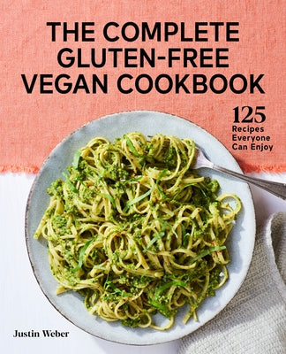 Paperback cookbook titled "The Complete Gluten-Free Vegan Cookbook" by Rockridge Press, featuring colorful recipe images on the cover.