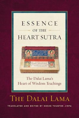 Cover image of "The Essence of the Heart Sutra" book by Wisdom Publications featuring a serene Buddhist artwork.