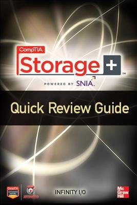 Paperback Comptia Storage+ Quick Review Guide by McGraw-Hill Companies, featuring a cover with technical storage concepts and colorful graphics.