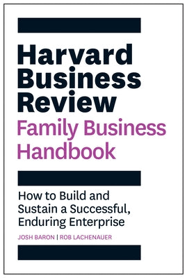 Paperback of Harvard Business Review Family Business Handbook showing the cover with title and publisher branding.