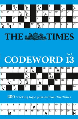 The Times Codeword 13 paperback puzzle book by Times Books UK featuring 200 logic puzzles on the cover.