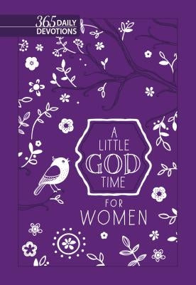 Imitation leather cover of A Little God Time for Women 365 Daily Devotions by Broadstreet Publishing, featuring elegant design.