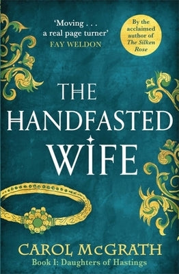 Paperback of The Handfasted Wife by Headline Accent featuring the book cover with title and author’s name on a white background.