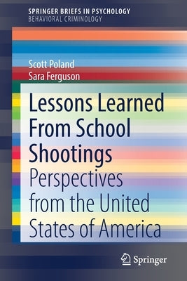 Paperback book titled "Lessons Learned from School Shootings" by Springer, with a plain cover design and title visible.