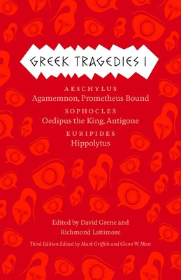 Paperback of Greek Tragedies 1 by University of Chicago Press, featuring classic plays by Aeschylus, Sophocles, and Euripides.
