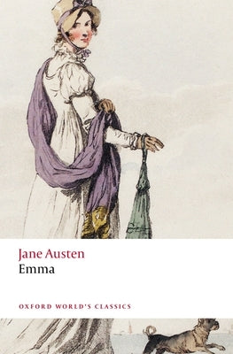 Oxford University Press Emma paperback book by Jane Austen, front cover image showing classic Victorian novel design.