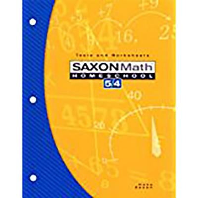 Saxon Math Homeschool 5/4: Tests and Worksheets Paperback Saxon Publishers