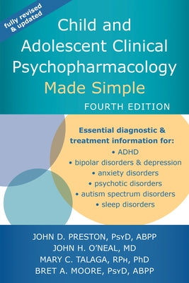Child and Adolescent Clinical Psychopharmacology Made Simple Paperback New Harbinger Publications