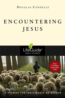Paperback "Encountering Jesus" by IVP Bible Studies, featuring the book cover with title and author details.