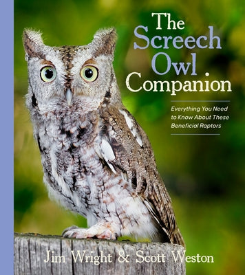 Paperback book titled "The Screech Owl Companion" by Timber Press featuring an owl illustration on the cover.
