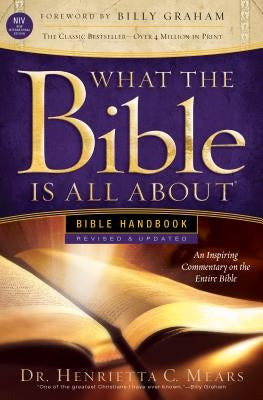 Paperback Bible handbook titled "What the Bible Is All about NIV" by Tyndale House Publishers, featuring a colorful cover with biblical imagery.