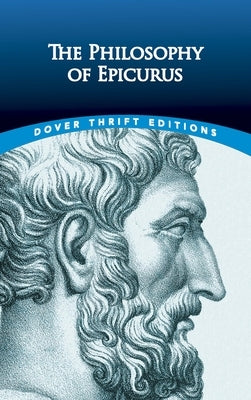 Cover of Dover Publications' book "The Philosophy of Epicurus" featuring classical artwork on a white background.