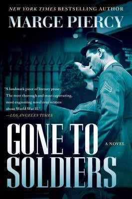 Paperback of Gone to Soldiers by Simon & Schuster, showing the book cover with title and author details.