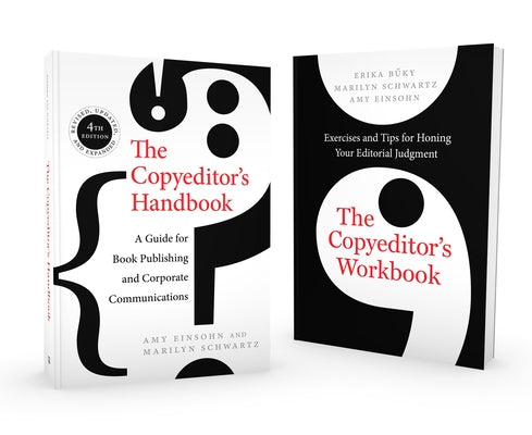 Paperback copyeditor's handbook and workbook set by University of California Press, featuring editing guides and practice exercises.