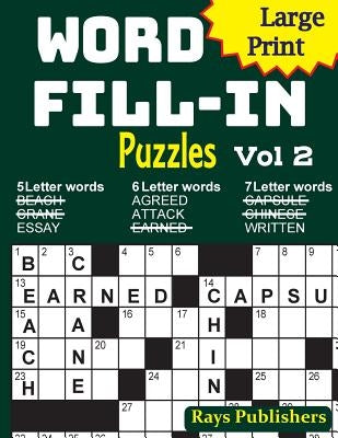 Large Print Word Fill-in Puzzles 2 Paperback Createspace Independent Publishing Platform