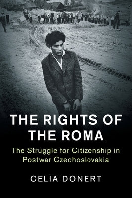 Paperback book titled "The Rights of the Roma" by Cambridge University Press, showcasing the cover with text and design elements.
