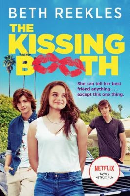 Paperback of The Kissing Booth novel by Ember, showing the book cover with colorful artwork and title on the front.