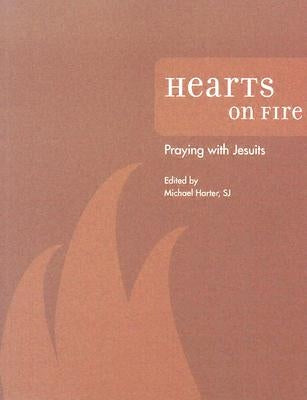 Hearts on Fire: Praying with Jesuits book cover by Loyola Press, featuring religious imagery and a heart symbol.