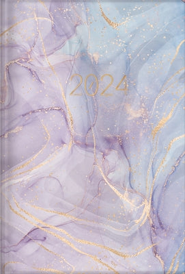 The Treasure of Wisdom - 2024 Daily Agenda - Purple Marble: A Daily Calendar, Schedule, and Appointment Book with an Inspirational Quotation or Bible Paperback Cascade Publishing