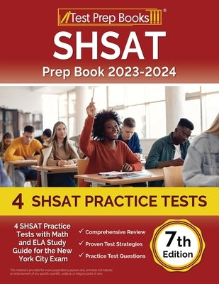 Paperback SHSAT Prep Book 2023-2024 by Test Prep Books with practice tests and study guide for NYC exam success