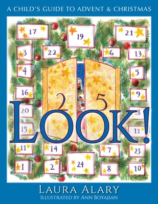 Paperback of "Look!: A Child's Guide to Advent and Christmas" by Paraclete Press, featuring holiday-themed illustrations.