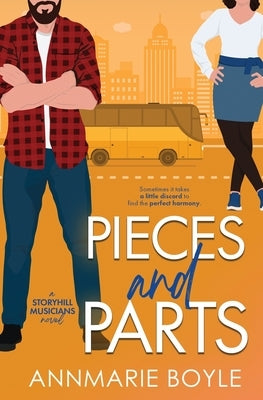 Paperback "Pieces and Parts" by Dahlia Media with colorful abstract cover art.