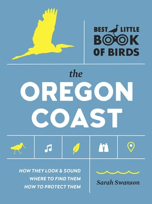 Paperback book titled "Best Little Book of Birds" about Oregon Coast birds, published by Timber Press, featuring colorful bird illustrations.