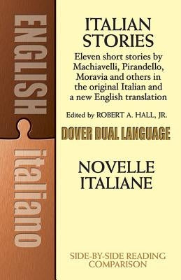 Paperback of Italian Stories: A Dual-Language Book by Dover Publications, featuring colorful cover art and sample pages.