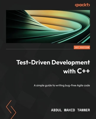 Paperback of "Test-Driven Development with C++" by Packt Publishing, showing the book cover with title and author details.