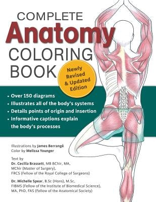 Complete Anatomy Coloring Book by IMM Lifestyle, revised paperback edition featuring detailed anatomical illustrations for learning.