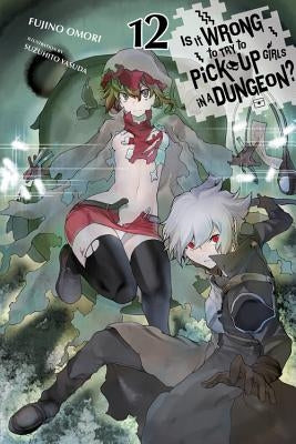 Paperback of "Is It Wrong to Try to Pick Up Girls in a Dungeon?," Vol. 12 light novel by Yen On, showing the front cover artwork.