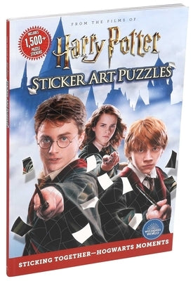 Harry Potter sticker art puzzle in paperback by Thunder Bay Press, featuring colorful magical-themed illustrations.