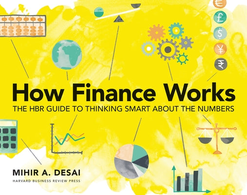 Paperback book titled "How Finance Works" by Harvard Business Review Press, featuring a cover with financial graphics and text.