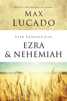 Paperback book titled "Life Lessons from Ezra and Nehemiah: Lessons in Leadership" by HarperChristian Resources, featuring a hardcover design.