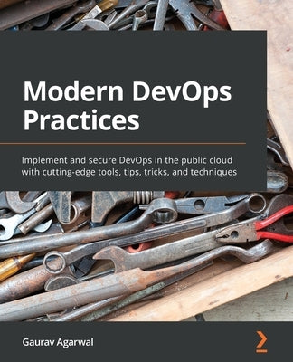 Paperback book titled "Modern DevOps Practices" by Packt Publishing with a cover design featuring modern technology and cloud icons.