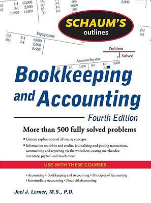 Paperback of Schaum's Outline of Bookkeeping and Accounting by McGraw-Hill Companies, showing the book cover with title and author.