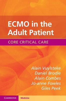 Paperback book titled "ECMO in the Adult Patient" showing a medical diagram on the cover, published by Cambridge University Press.