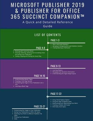 Microsoft Publisher 2019 & Publisher for Office 365 Succinct Companion(TM): A Quick and Detailed Reference Guide Paperback Independently Published