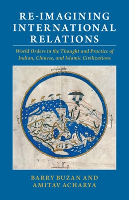 Cover of "Re-imagining International Relations" book by Cambridge University Press, featuring a modern abstract design on the front.