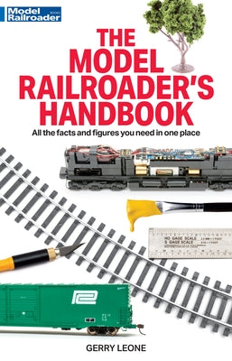 Paperback Model Railroader's Handbook by Kalmbach Media featuring detailed model train layout and scenery tips.