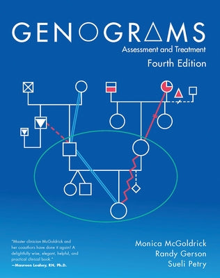 Book cover of "Genograms: Assessment and Treatment" by W. W. Norton & Company, featuring a colorful genogram diagram.