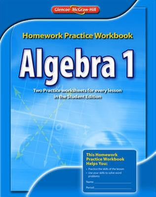 Algebra 1 Homework Practice Workbook Paperback McGraw-Hill/Glencoe