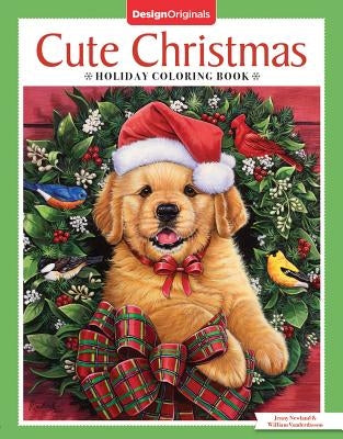 Paperback Christmas holiday coloring book by Design Originals with festive holiday-themed illustrations for kids and adults.