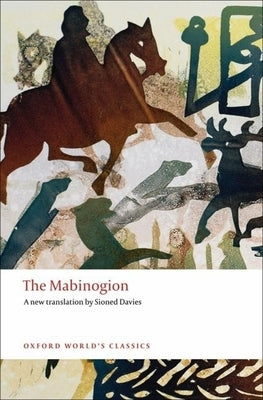 Paperback copy of The Mabinogion by Oxford University Press, USA with detailed cover art and text visible.