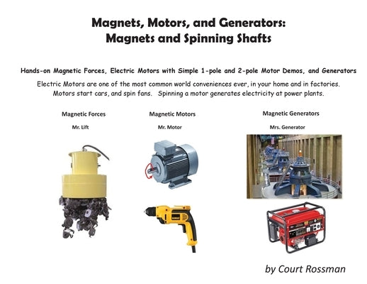 Cover image of "Magnets, Motors, and Generators" paperback by Personal, featuring magnets and spinning shafts illustrations.