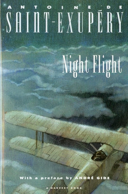 Night Flight novel by Mariner Books featuring a dark, atmospheric cover with a mysterious aerial scene.