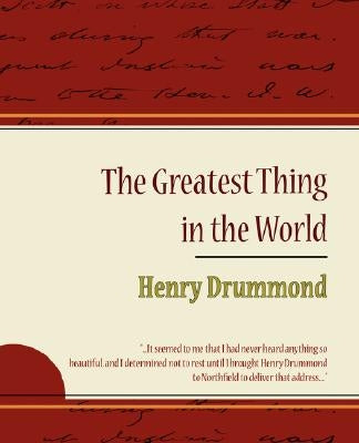 The Greatest Thing in the World - Henry Drummond Paperback Book Jungle