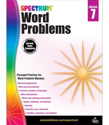 Spectrum Word Problems, Grade 7 Paperback Spectrum